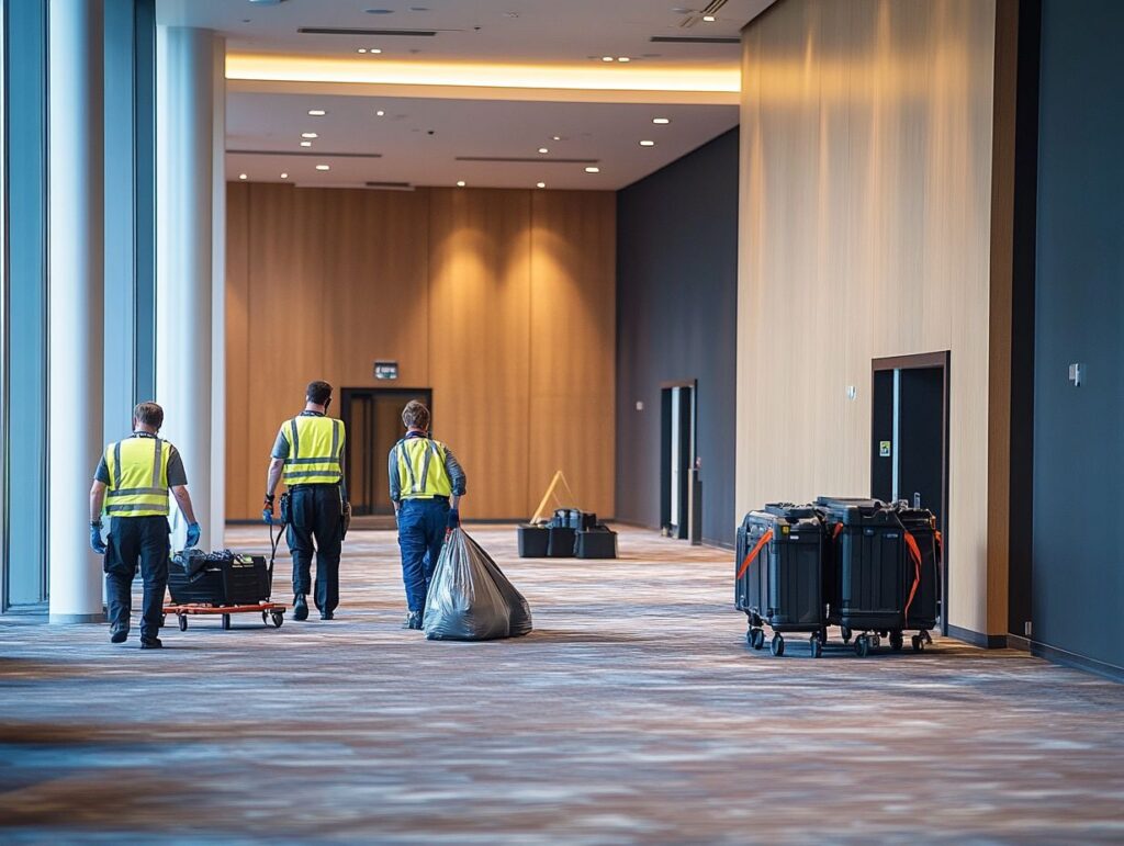 Garbage removal after a corporate conference in London